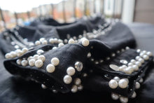 Load image into Gallery viewer, Embroidered Handmade Pearl Studded Cropped Jean Jacket - Pamela's Younique Boutique