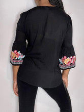 Load image into Gallery viewer, Black Embroidered Andre&#39;e Blouse - Pamela&#39;s Younique Boutique

