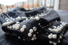 Load image into Gallery viewer, Embroidered Handmade Pearl Studded Cropped Jean Jacket - Pamela&#39;s Younique Boutique
