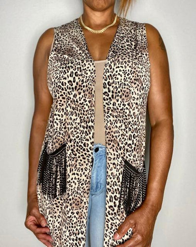 Leopard Vest Cardigan - Pamela's Younique Boutique