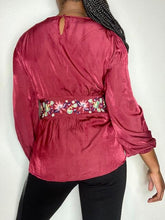 Load image into Gallery viewer, Oddy Burgundy Blouse - Pamela&#39;s Younique Boutique
