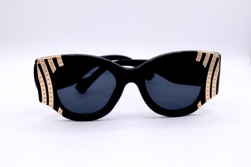 Round Stylish Sunglasses With Gold Side - Pamela's Younique Boutique