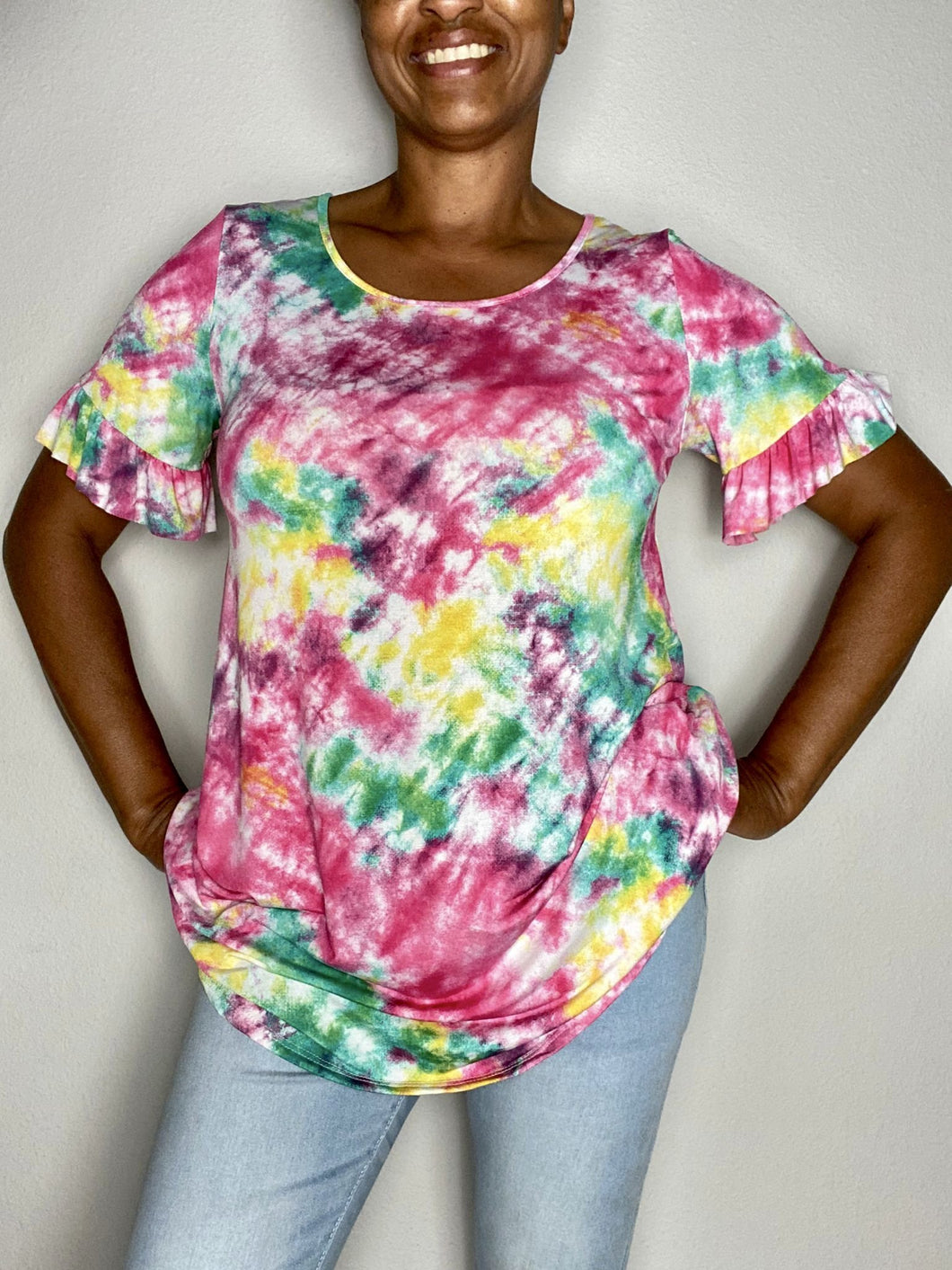 Tye-Dye Tunic Multi-Color Top - Pamela's Younique Boutique